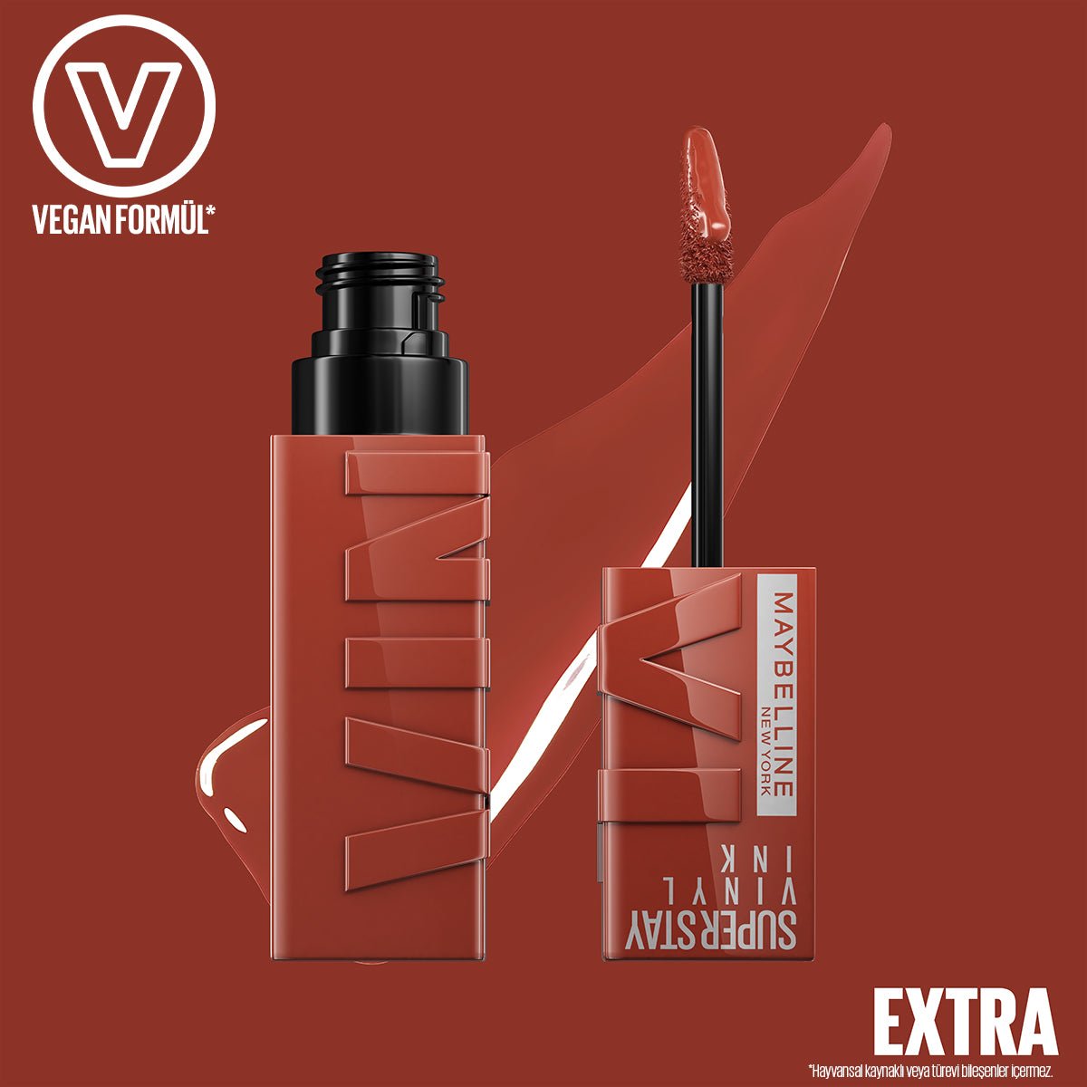 Maybelline New York Super Stay Vinyl Ink Uzun Süre Kalıcı Likit Parlak Ruj 130 Extra