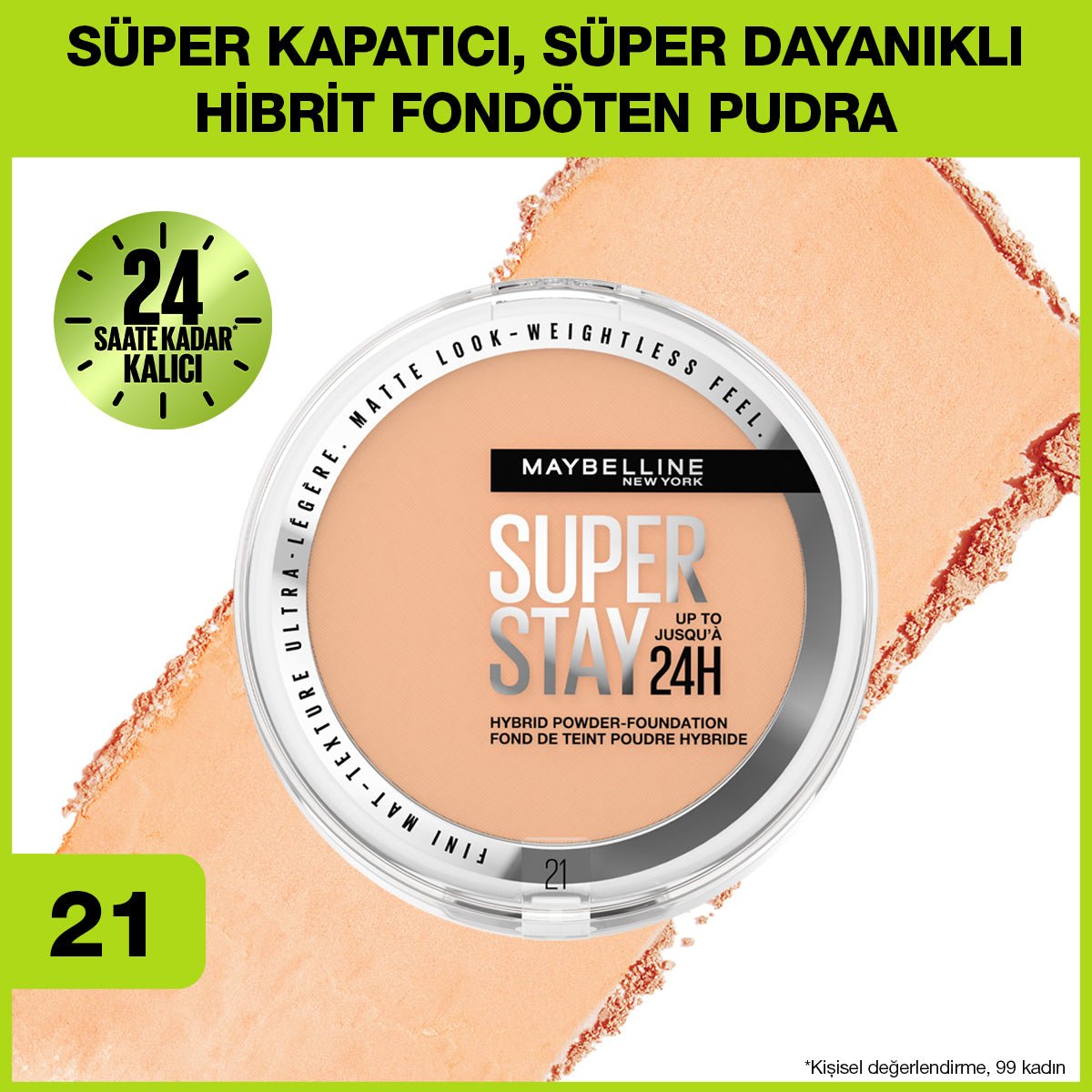 Maybelline New York Superstay Hibrit Pudra-Fondöten - 21