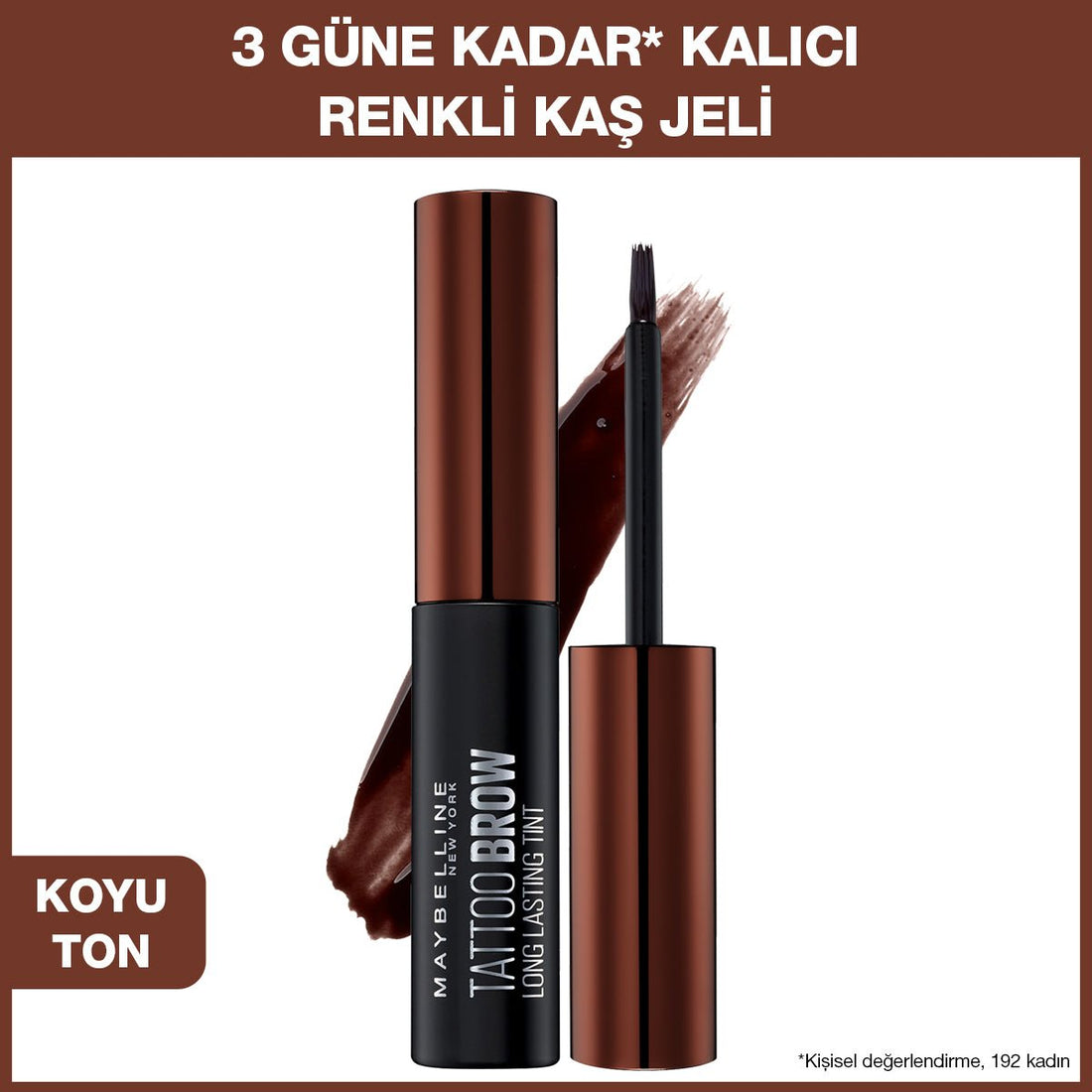 Maybelline New York Tattoo Brow Geçici Kaş Dövmesi - Koyu Ton