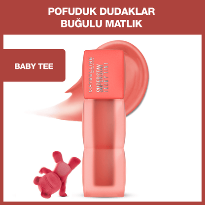 Maybelline Super Stay Teddy Tint Uzun Süre Kalıcı Likit Mat Tint 25 Baby Tee