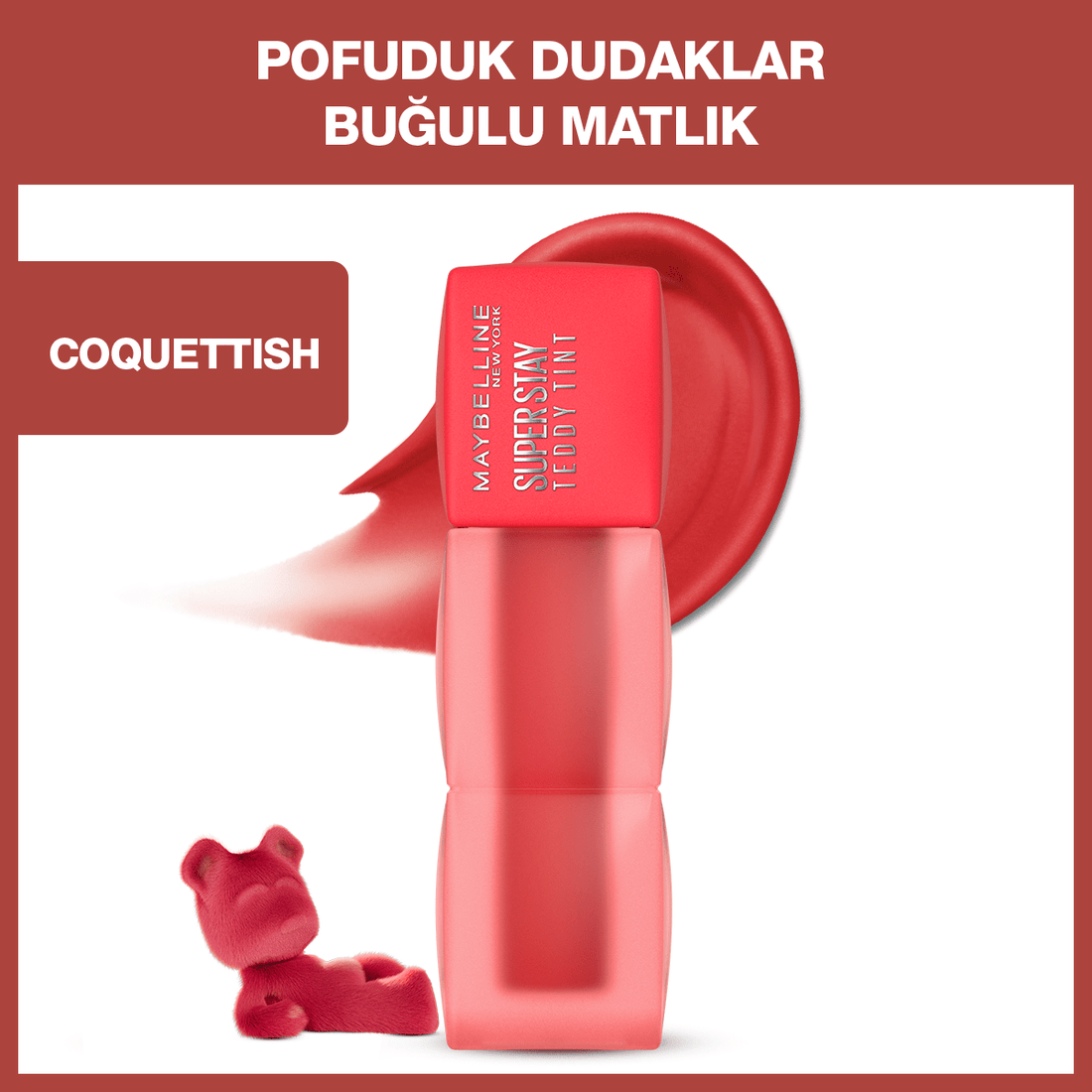 Maybelline Super Stay Teddy Tint Uzun Süre Kalıcı Likit Mat Tint 30 Coquettish