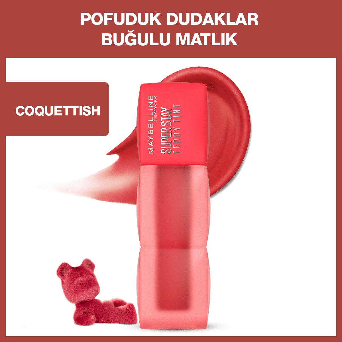 Maybelline Super Stay Teddy Tint Uzun Süre Kalıcı Likit Mat Tint 30 Coquettish