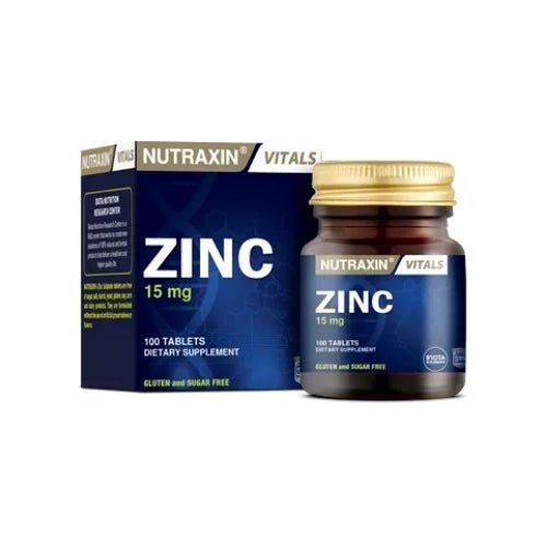 Nutraxin Zinc Sulphate Çinko Takviyesi 15 mg 100 Tablet
