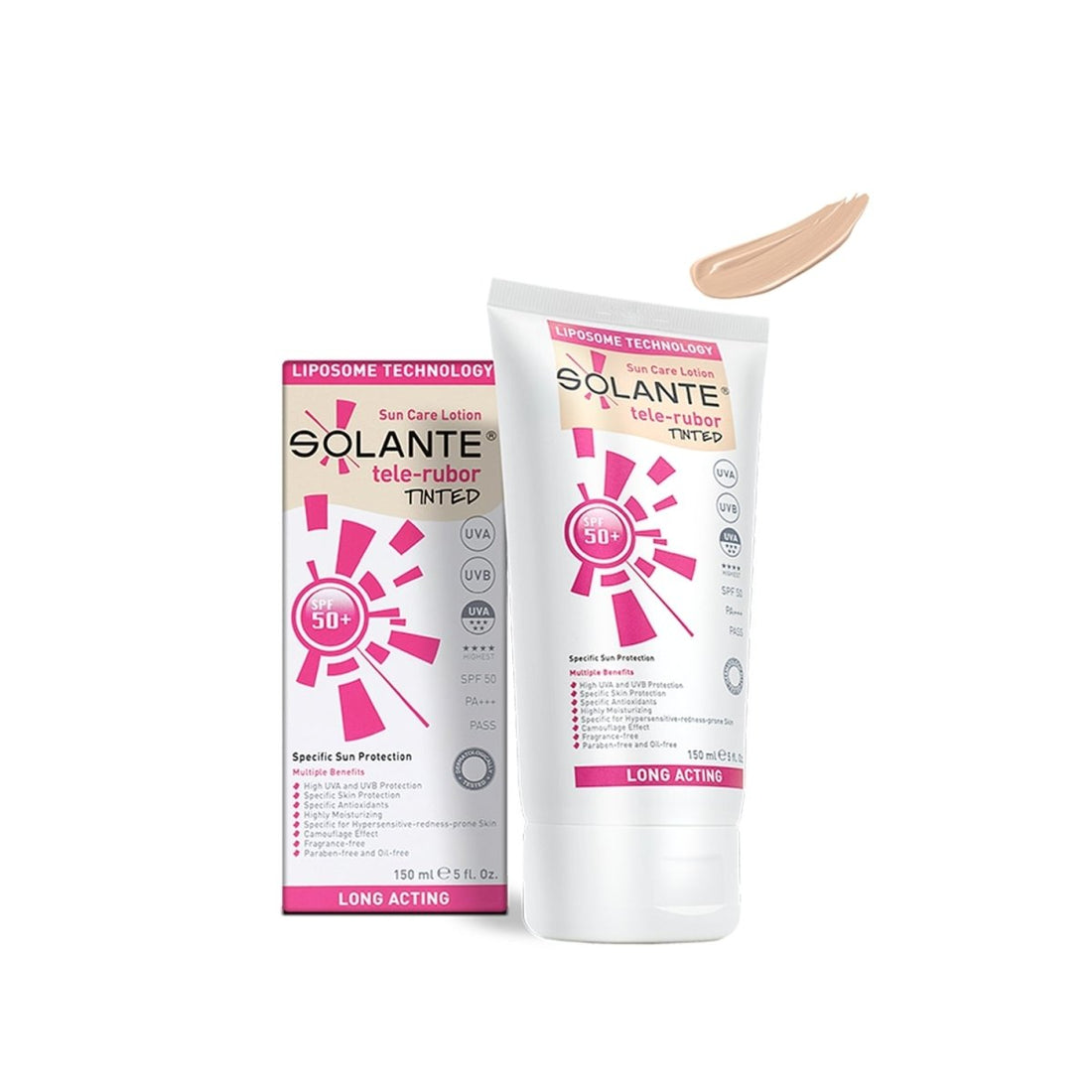 Solante Tele-Rubor-Tinted SPF 50+ Güneş Koruyucu Losyon 150 ml