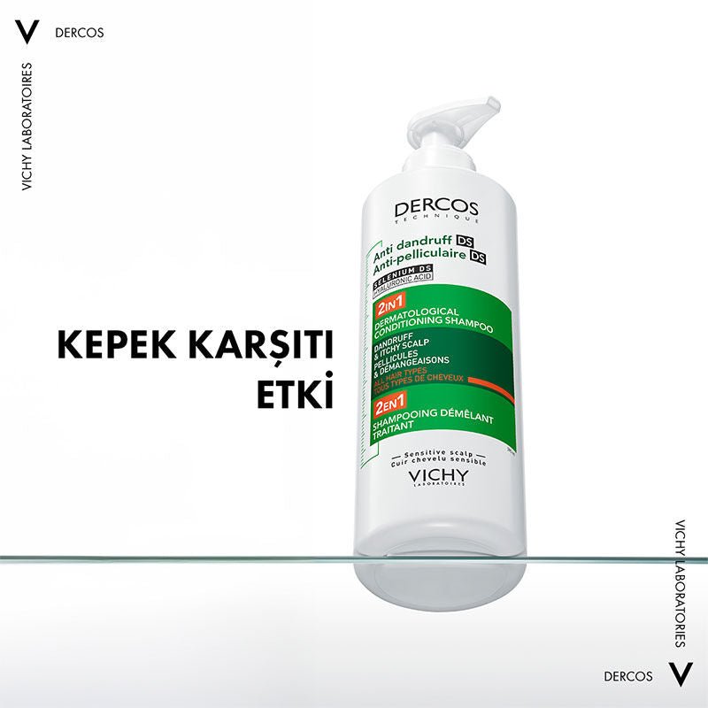 Vichy Dercos 2’si 1 Arada Kepek Karşıtı ve Nemlendirici Şampuan 390 ml