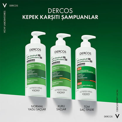 Vichy Dercos 2’si 1 Arada Kepek Karşıtı ve Nemlendirici Şampuan 390 ml